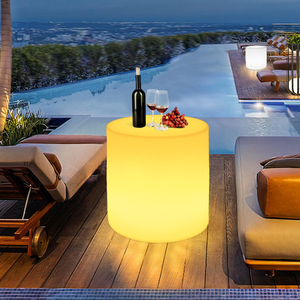 Muebles de exterior con energía solar, tumbona para piscina, sillas, mesa auxiliar, jardín, playa, mesa de centro de polietileno resistente a los rayos UV - Product Image 5