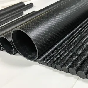 优质碳纤维大直径圆管碳纤维实心棒3k碳纤维管定制任意尺寸