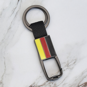 Tùy Chỉnh PU Da Xe Phụ Kiện Keychain Cổ Điển Da Kẽm Hợp Kim Móc Chìa Khóa Phổ Sang Trọng Keyring Cho Tự Động Quà Tặng - Product Image 1