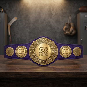 Ceinture de champion de boxe poids lourd - Cuir PU de qualité supérieure avec doublure en nylon, personnalisable pour les compétitions de Taekwondo - Product Image 3