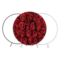 Arco de Flores con Soporte para Globos, Soporte de Aluminio de 6.5 pies, Sublimación por Tinte, Decoración para Bodas, Fiestas, Eventos, Publicidad, Fondo