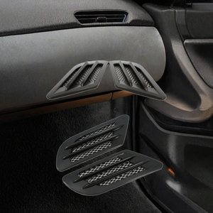 Accesorios Exteriores para Automóviles, Cubierta para Salida de Aire Trasera, Tira Decorativa de Material ABS, Negro/Plateado/Fibra de Carbono Negra, 2 Piezas, Universal - Product Image 3