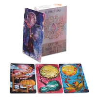 Cartes de tarot mystiques en cristal coloré imprimées en usine, personnalisez votre propre logo, cartes en papier de taille personnalisée, respectueuses de l'environnement