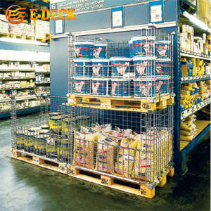 Fabrika doğrudan satış ağır kaliteli kaynaklı katlanabilir malzeme istikrarlı depo çelik kafes palet - Product Image 6