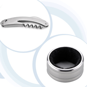 Stainless Steel Corkscrew With Wine Pourer And Bottle Ring For Red White Wine <b>Opening</b> Set Multi Functional Wine Accessory - Product Image 1