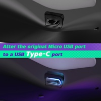 EXtremeRate Kit de remapping avec boutons arrière texturés noirs, version Type-C Dawn, pour manette PS4 Slim Pro JDM-040/050/055
