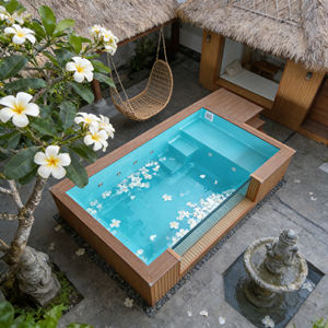 Piscine en fibre de verre sur mesure pour jardin, résistante aux UV, durable et facile à installer pour la détente et le plaisir dans les espaces extérieurs - Product Image 5