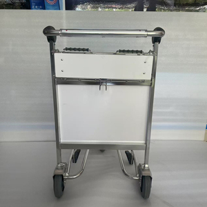 <b>Foldable</b> Stainless Steel Airport <b>Cart</b> with Seat 300kg Capacity for Cargo and Baggage Handling - Product Image 5