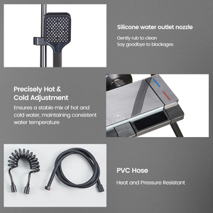 SANIVITAL Luxury Wall Mount Thermostatic 304 Vintage Hot and Cold Water Mixer Valve <strong>Bath</strong> Bathroom Shower <strong>Faucet</strong> - Product Image 3