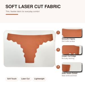 <span class=keywords><strong>Culotte</strong></span> légère et douce à <span class=keywords><strong>haute</strong></span> élasticité, découpe laser, couleur unie, <span class=keywords><strong>taille</strong></span> mi-<span class=keywords><strong>haute</strong></span>, pour femme, en soie glacée, sans couture, type string - Product Image 5