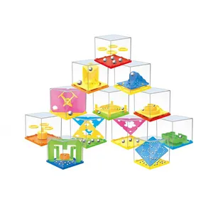 12個のプラスチックIQホビーパズルおもちゃミニマインドティーザーゲーム