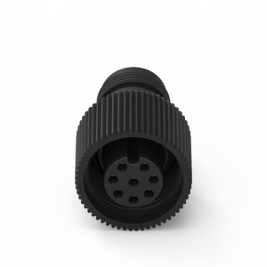 M12 A-Coded 8Pin Female Connector IP67 <b>Waterproof</b> 2A 60V Industrial Molded Plug - Product Image 3