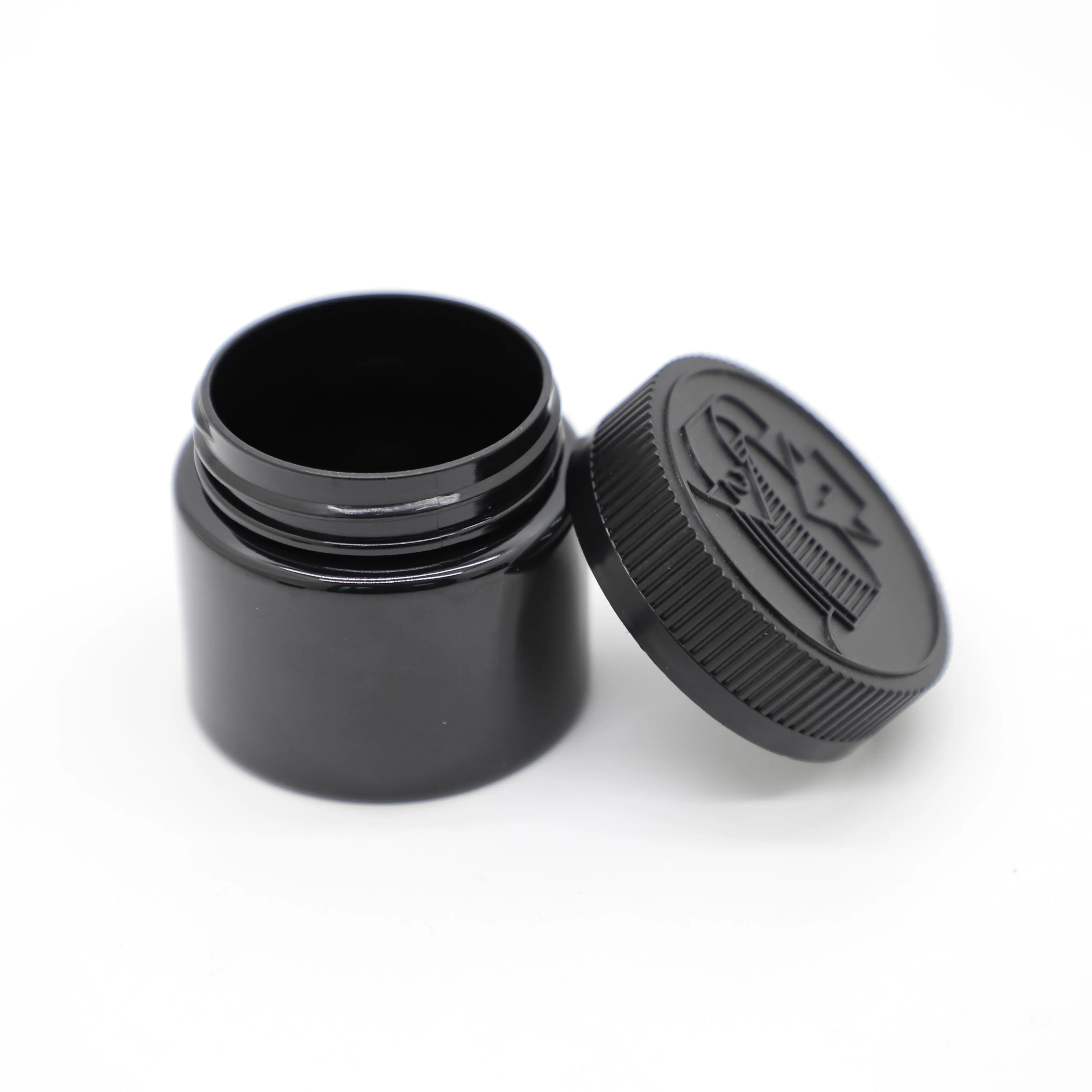 300ml black plastic jars with child resistant lid pill plastic packing Food grade Safety plastic