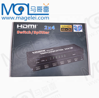 Répartiteur HDMI matrice OEM 2x4 2 entrées 4 sorties 4K x 2K Ultra HD Commutateur prise en charge HDMI Commutateur vidéo