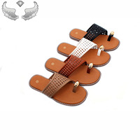 Sandales et pantoufles plates pour femmes, de haute qualité, élégantes, décontractées, de plage, rétro, durables, légères, respirantes, vente en gros