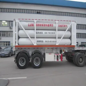 Mobile Cng Tube Skid Bundle Container Trailer For Natural Gas Transportation