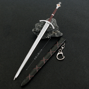 22CM Mini Arthur Dayni's Sword llavero juego Metal Throne juego modelo llavero para colección - Product Image 5