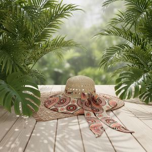Conjunto de Bolso y Sombrero de Paja para Mujer, Moda de Verano, Viajes al Aire Libre, Playa, Bolso de Mano de Paja, Bolso Tote de Paja para Damas - Product Image 5