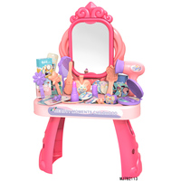 Mini coiffeuse de princesse de rêve en plastique, jouet de beauté et de mode pour filles, cadeau d'enfance avec 42 accessoires