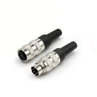 Conector Circular de Señal AISG C091 Amphenol Binder, Metálico, 5 Pines, 7 Pines, IP67, con Tornillo, Sensor, Enchufe Hembra M16, Impermeable