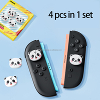 4 en 1 NS2 Tapas de silicona gruesas con diseño de dibujos animados para los joysticks de los Joy-Con de NS Switch 2, accesorio de juego
