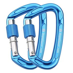 Mosquetón Z W de Aleación de Aluminio 24kN con Bloqueo para Escalada en Roca, Montañismo y Conexión Segura de Cuerdas - Product Image 1