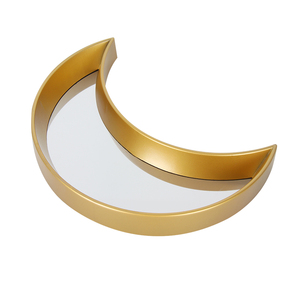 Espejo de pared dorado con forma personalizada, diseño moderno y contemporáneo, Hotel, Hogar, baño, decoración de la <span class=keywords><strong>casa</strong></span>, <span class=keywords><strong>espejos</strong></span> de Metal decorativos enmarcados - Product Image 1