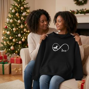 Felpa con Cappuccio Tstars Infinity Love per Equitazione, Idea <span class=keywords><strong>Regalo</strong></span> per Donne e Ragazze, Taglia Unica - Product Image 2