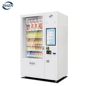 Máquina de venda de lanche automática de 24 horas, máquina de venda de lanche de bebida automática sdk ac220v/50hz, proteção contra choque elétrico zhzn