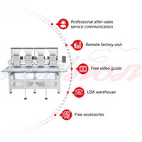 Machine à broder industrielle de haute qualité à 4 têtes pour t-shirts, vêtements, broderie de vêtements, machine à broder informatique