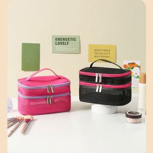 Wholesale Double Layer Luxury Zipper Makeup <b>Bag</b> Breathable <b>Women</b> <b>Toiletry</b> Pouch Summer Mesh Cosmetic Organizer <b>Bag</b> - Product Image 5