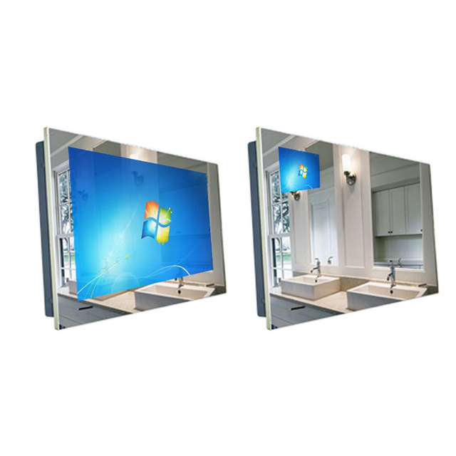 IP65 Waterproof Advertising Players 15.6 Inch Lcd Magic Mirror Smart Display Lcd Digital Signage with PIR Sensor