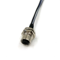 Câble blindé M8 M12 en laiton avec connecteur mâle, étanche IP67, 3/4/5/8 broches, longueur personnalisée pour automatisation de capteurs