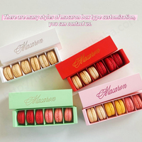 Boîte à macarons de luxe 6 pièces 12 pièces avec logo personnalisé Emballage de luxe pour biscuits alimentaires sucrés et biscuits avec fenêtre transparente