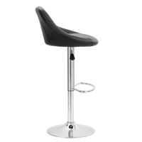 Tabouret de bar pivotant moderne et ergonomique en cuir PU avec dossier et repose-pieds, réglable en hauteur pour comptoir - Vente en gros