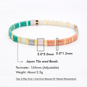 TikTok Hot Selling Boho Chic Handmade Miyuki Tila <strong>Beaded</strong> Women's Stretch <strong>Bracelet</strong> for Beach <strong>Bracelets</strong> Accessories <strong>Bracelet</strong> Homme - Product Image 2