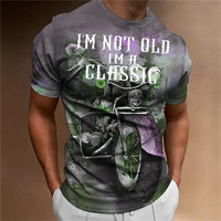 Kaus pria Vintage, kaus Motor Ride Dunia cetak kaus kustom, kaus desain, pakaian kasual harian, kaus sublimasi longgar, kaus pria Vintage