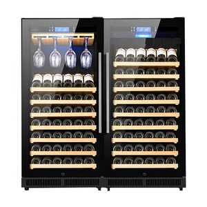 24 pulgadas de ancho 80 botella de lujo Undercounter bebidas y enfriador de vino nevera con vino de vidrio estante para cocina moderna - Product Image 4
