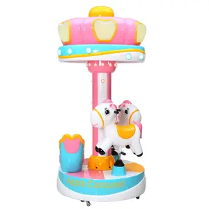 Neues Design Münz betriebene Spiele Kiddie Ride Apfel karussell Merry Go Round Kleines Karussell