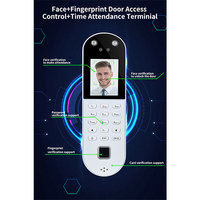 Système de contrôle d'accès aux portes par reconnaissance faciale et empreintes digitales M68, disponible en OEM/ODM, avec audio bidirectionnel, vision nocturne et cloud.