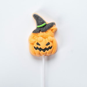 Sucettes en forme de citrouille <span class=keywords><strong>verte</strong></span>, de grande taille, halal, véganes, en forme de sorcière bleue, de fantôme, de monstre, de bonbons en mousse, de barbe à papa, de friandises pour Halloween - Product Image 6