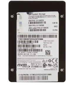 قرص صلب داخلي 01YM588 بسعة 7.68 تيرابايت من نوع PCI Express NVMe U.2 مقاس 2.5 بوصة لـ 5100 7200 9100 9200 Storwize V5100 V7000 Gen3 - Product Image 3