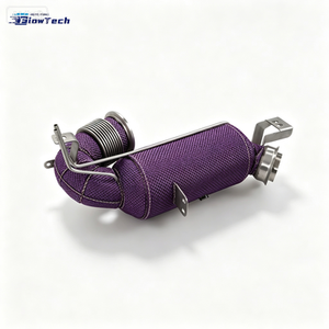 Downpipe à haut débit en acier inoxydable SS304 pour Mercedes Benz GT50 GT53 GLE53 E53 CLS53 M256 3.0T avec bouclier thermique violet et options de couleurs multiples - Product Image 5