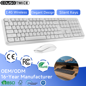 Combo Tastiera <span class=keywords><strong>e</strong></span> <span class=keywords><strong>Mouse</strong></span> <span class=keywords><strong>Wireless</strong></span> 2.4G Full-Size per Laptop PC Desktop, Set Tastiera <span class=keywords><strong>e</strong></span> <span class=keywords><strong>Mouse</strong></span> Silenziosi Senza Fili - Product Image 1
