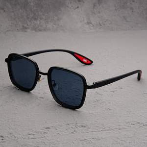 Lunettes de soleil sport tendance pour hommes, monture carrée, protection UV400, verres PC, monture intégrale, sans correction, haute qualité, couleur verte - Product Image 6