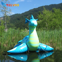 Dragon de mer gonflable flottant de jouet de caractère de piscine