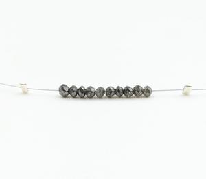 ลูกปัดอัญมณีธรรมชาติสีเทาเข้ม2.5มม. สร้อยข้อมือหินคริสตัลอัญมณีหลวมสีน้ำตาลสำหรับทำเครื่องประดับแฟนซี - Product Image 1