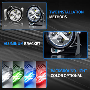 <span class=keywords><strong>Aurora</strong></span> 4 inch mini luz de conducción para camioneta carro 4x4 Luz de trabajo redonda LED rgb luz  led de trabajo para camioneta - Product Image 5