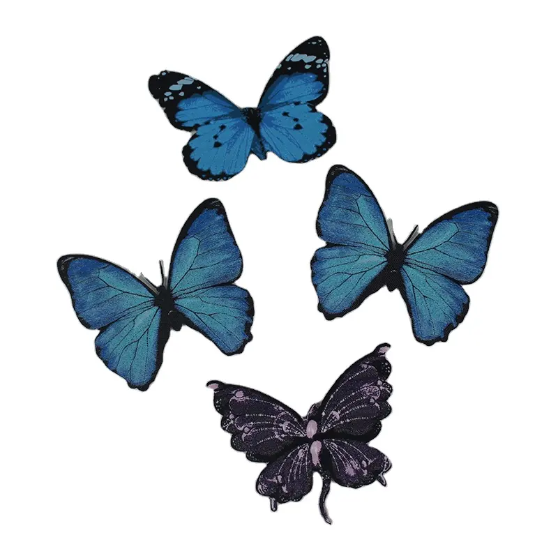 뜨거운 판매 나비 패치 저렴한 맞춤형 짠 패치 다채로운 나비 짠 배지