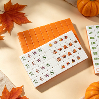 Tuiles de Mahjong Modernes – Cadeau d'Automne pour Thanksgiving – Brodé en Acrylique Écologique de Haute Qualité